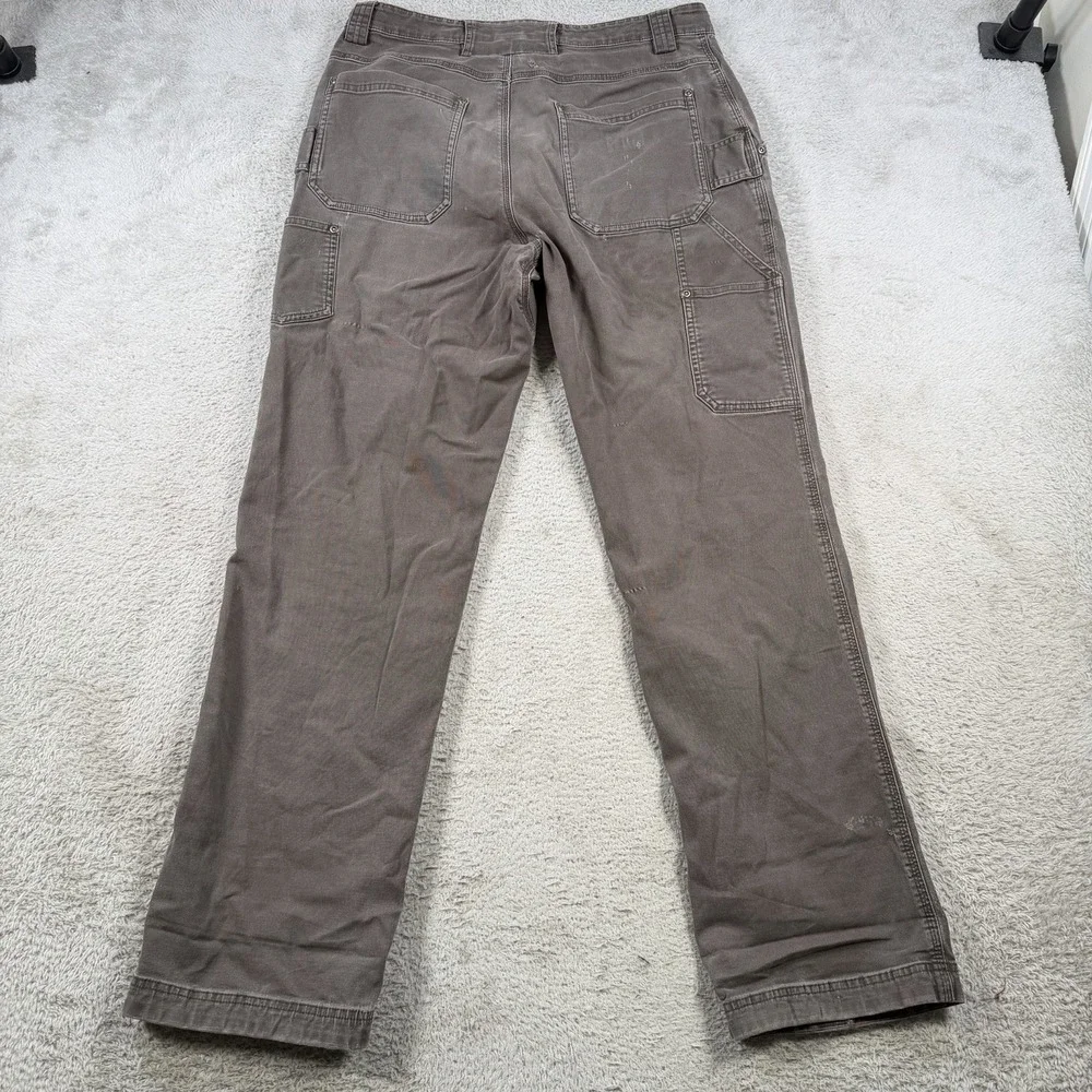 Duluth Trading Co Pants Mens 34x34 (Fit 32x32) Brown Flex Fire Hose Stretch Work